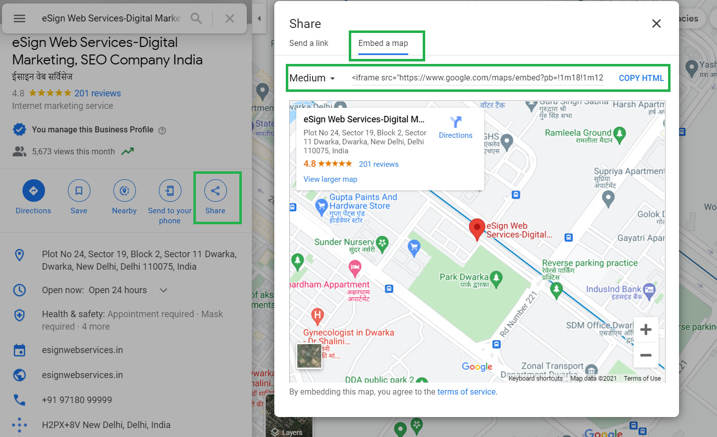 Embed Google Maps on Your Site