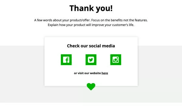 Create Thank You Page